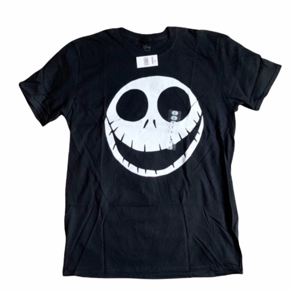 NWT Jack Skellington Nightmare Before Christmas Black Tee Shirt Men’s L - Picture 3 of 6